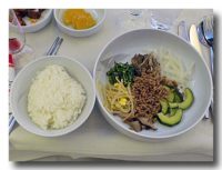 大韓航空機内食　ビジネスクラス　ビピンパブ