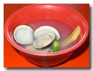 蛤蜊湯 ハマグリのスープ お椀についだとこ