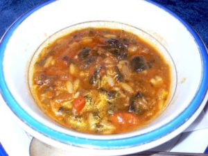 チュニジア料理　ハンニバル　野菜と魚のスープ