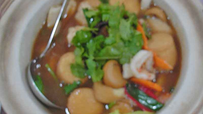 砂鍋豆腐 sago taufu [豆腐の土鍋煮]