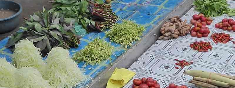 ケイ島の野菜市場