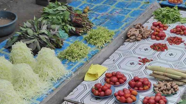 ケイ島の野菜市場